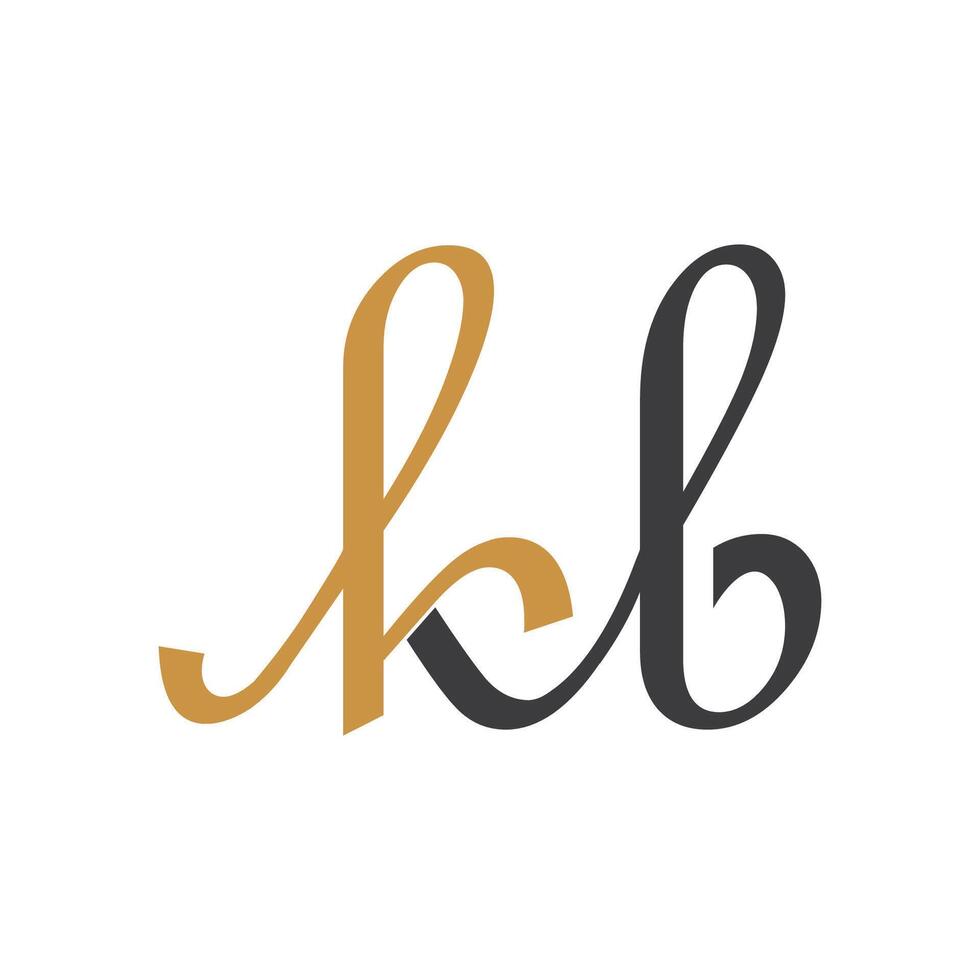 Initial letter bk logo or kb logo vector design template