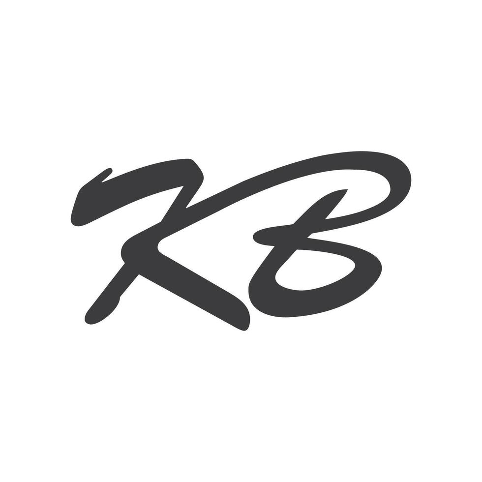 Initial letter bk logo or kb logo vector design template