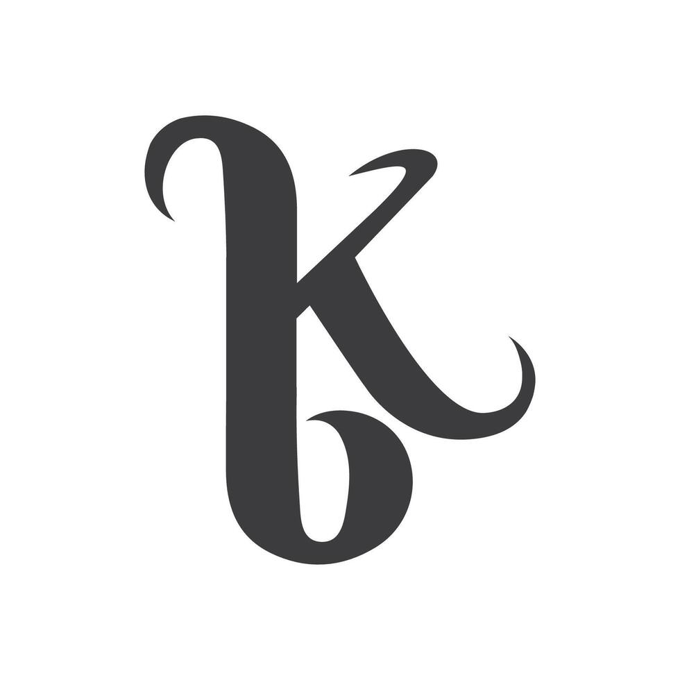 Initial letter bk logo or kb logo vector design template