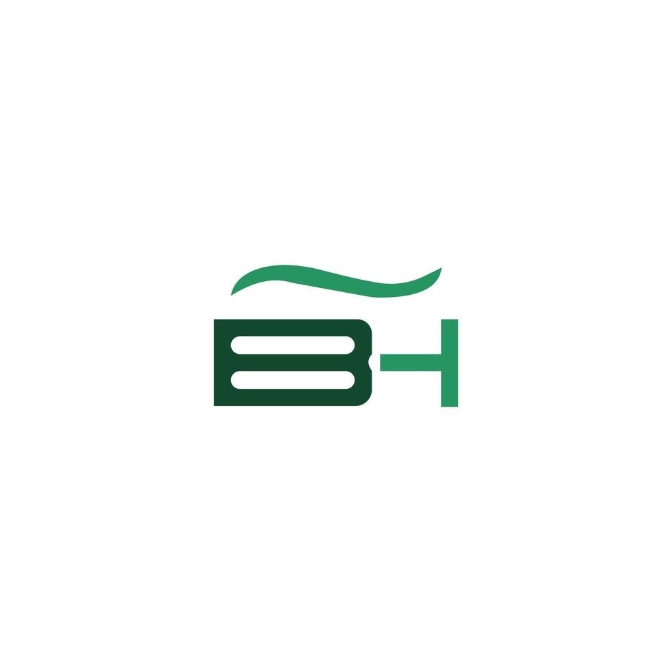Initial letter bh logo or hb logo vector design templates