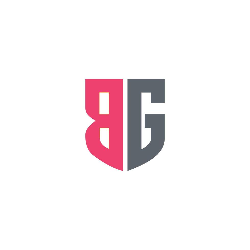 Initial letter bg logo or gb logo vector design template