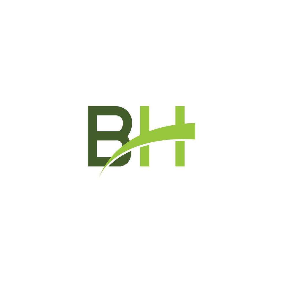 inicial letra bh logo o media pensión logo vector diseño plantillas