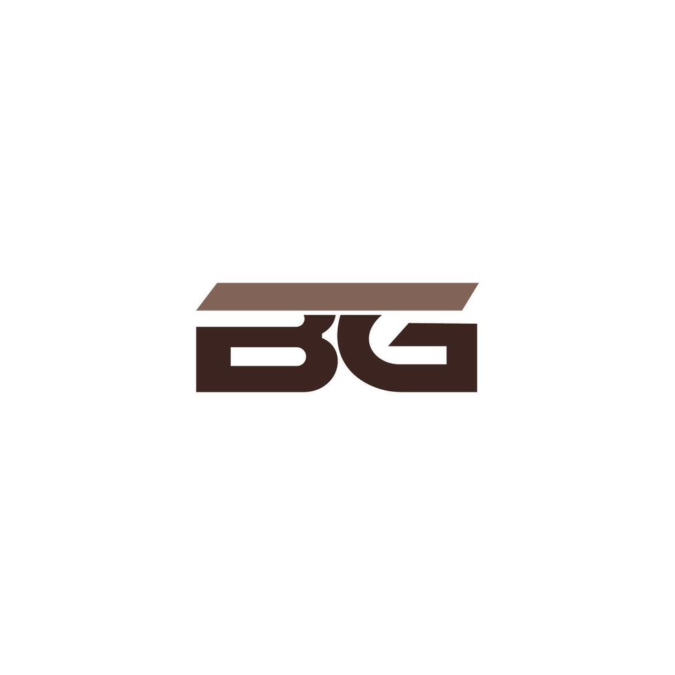 inicial letra bg logo o gb logo vector diseño modelo