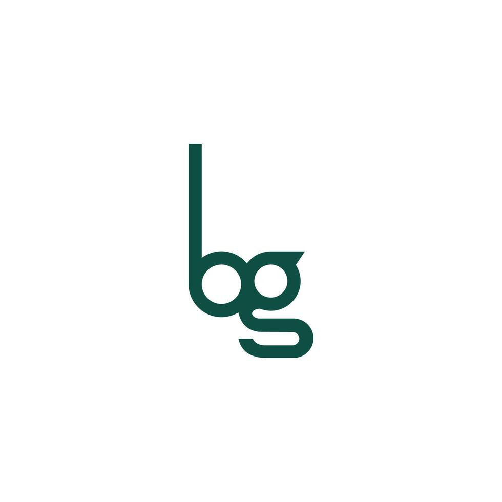 Initial letter bg logo or gb logo vector design template