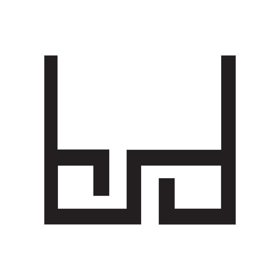 Initial letter bd logo or db logo vector design template