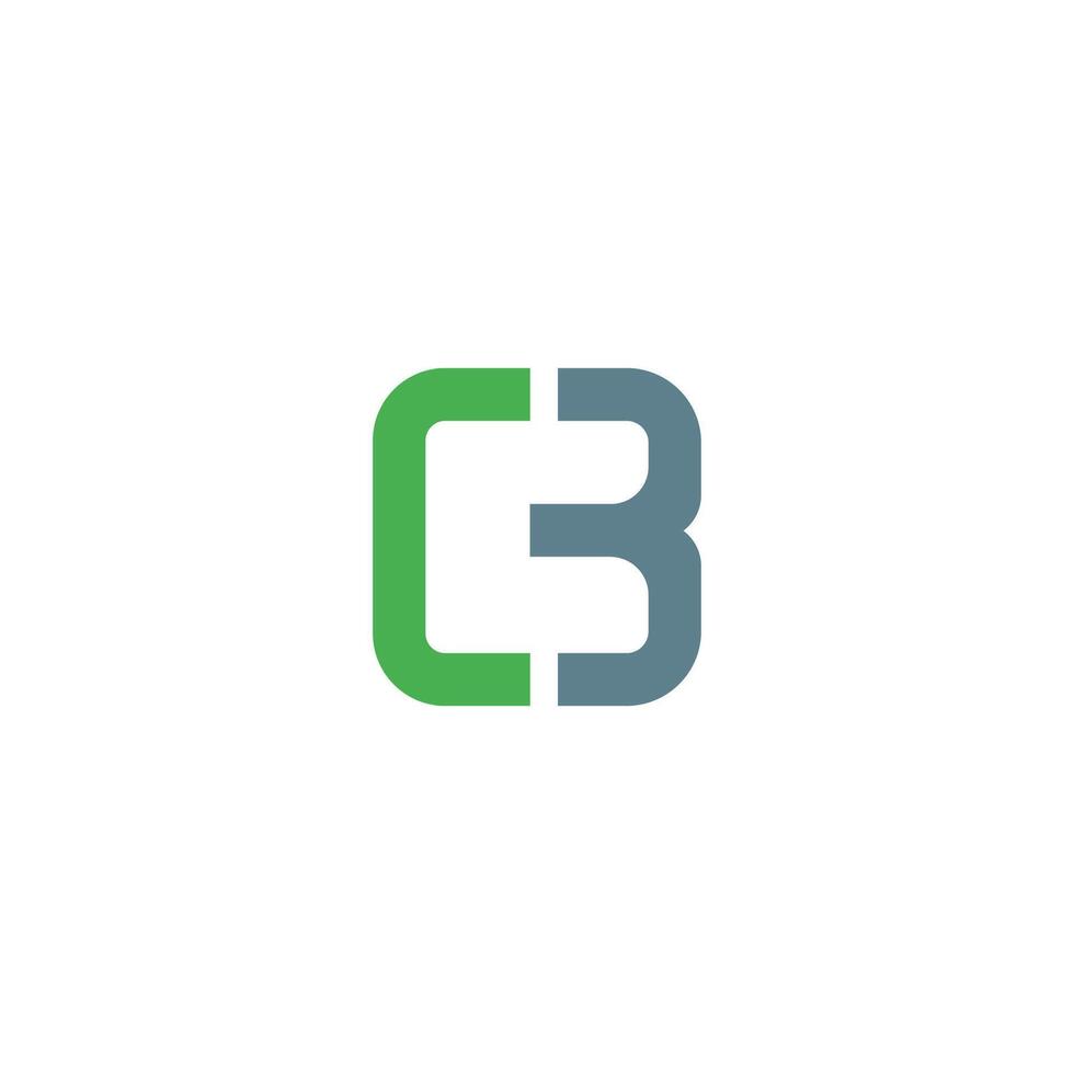 Initial letter bc logo or cb logo vector design template