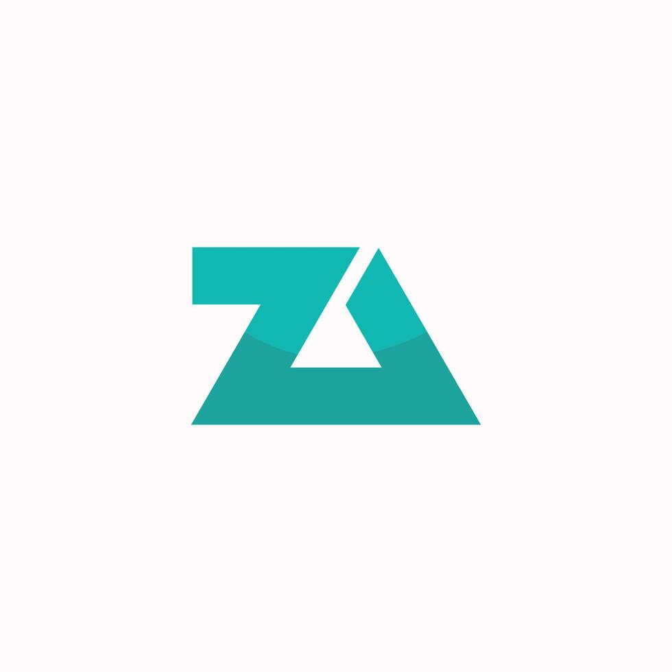 Initial letter az or za logo design template vector