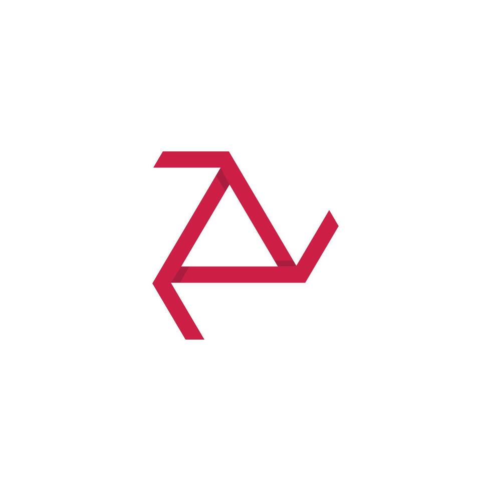 Initial letter az or za logo design template vector