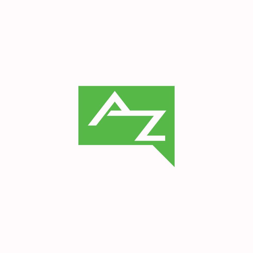 Initial letter az or za logo design template vector