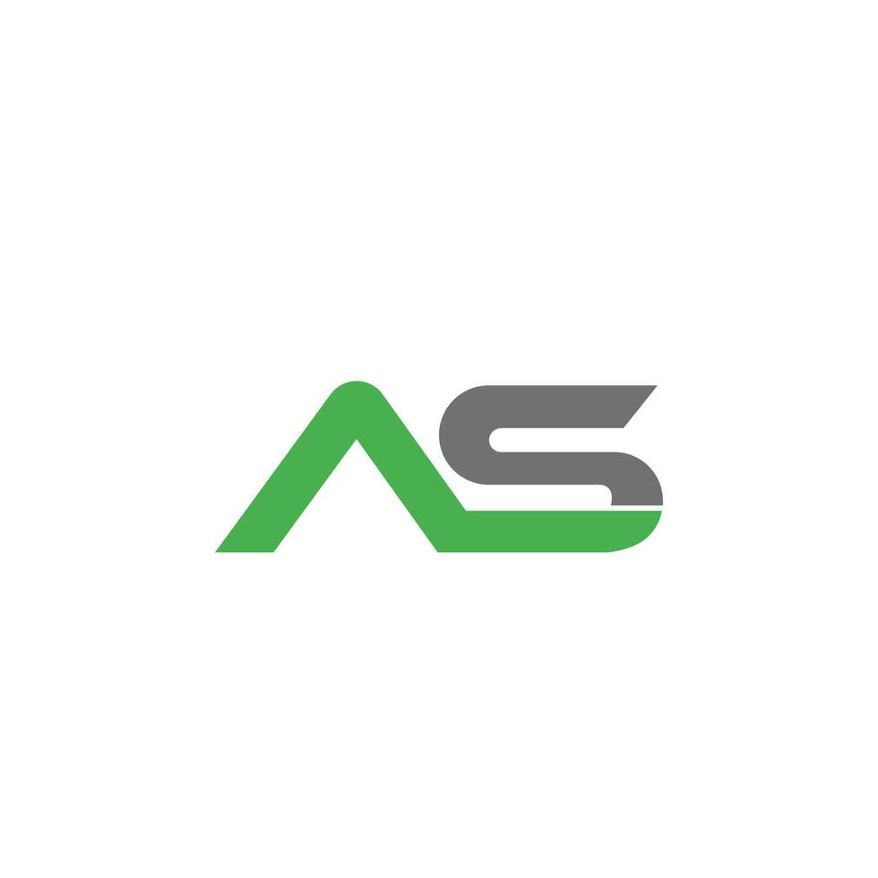 Initial letter as or sa logo vector design template