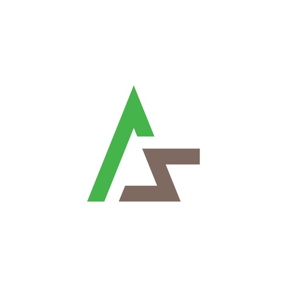 Initial letter as or sa logo vector design template