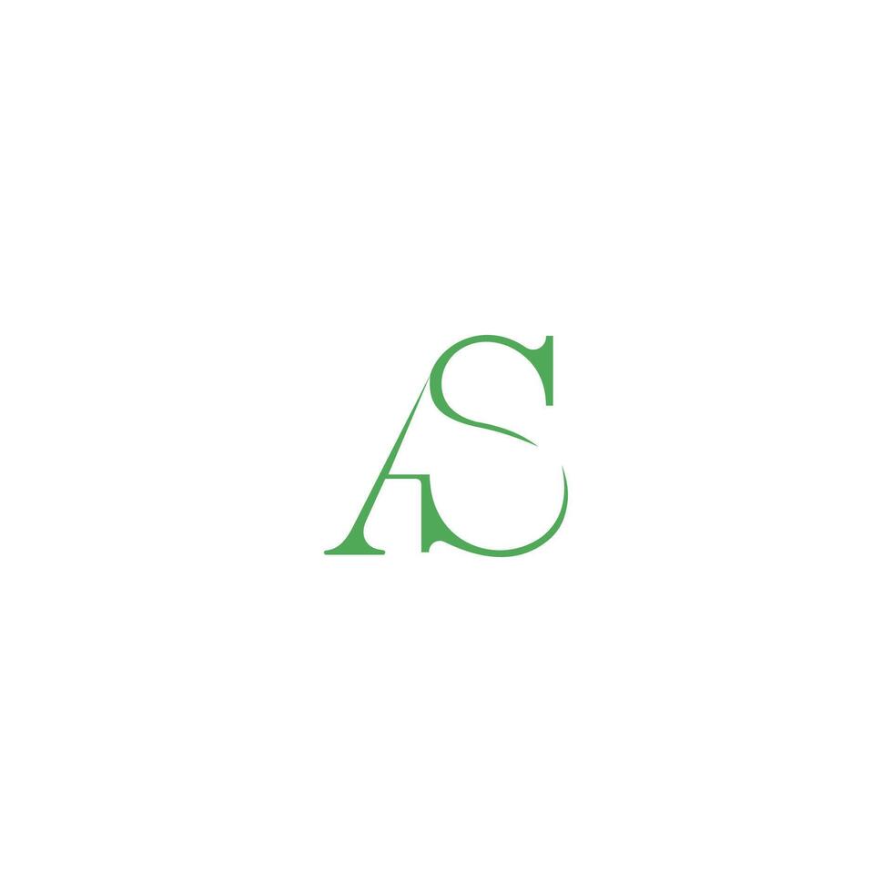 Initial letter as or sa logo vector design template