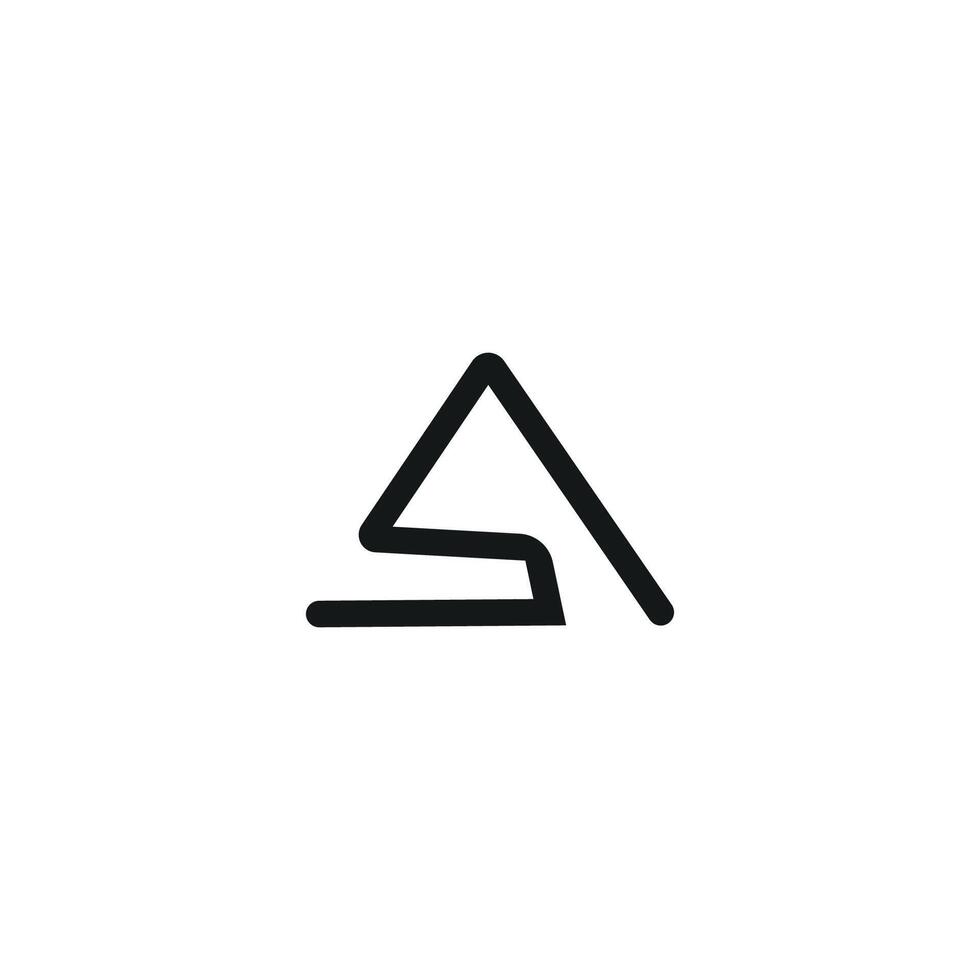 Initial letter as or sa logo vector design template