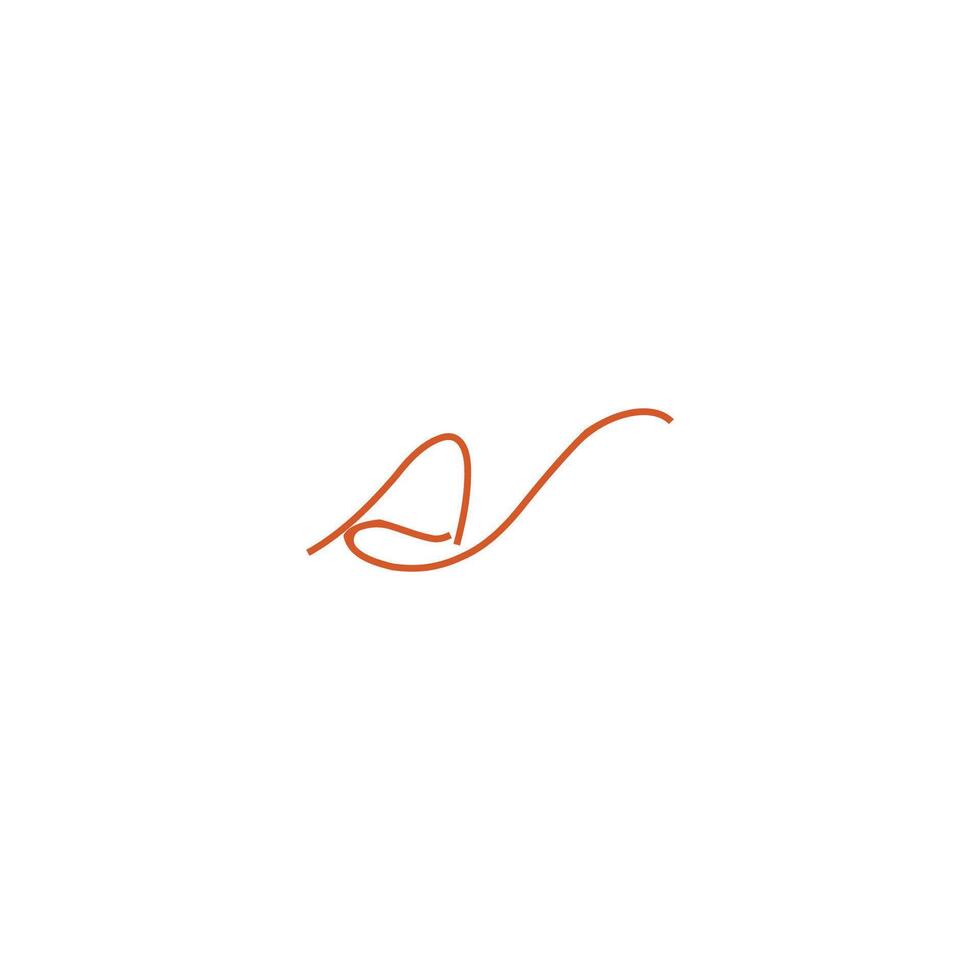 Initial letter as or sa logo vector design template