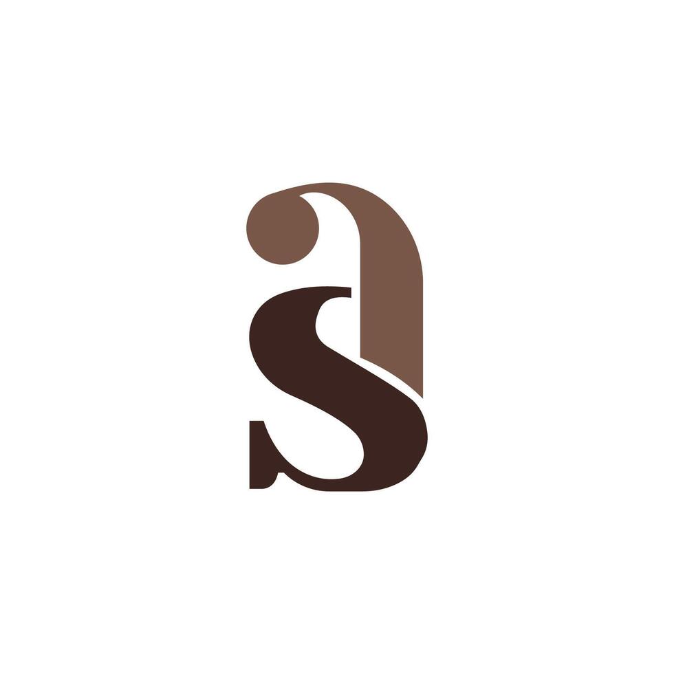 Initial letter as or sa logo vector design template