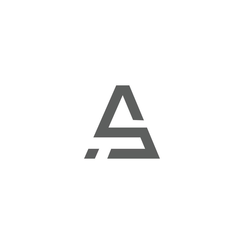 Initial letter as or sa logo vector design template