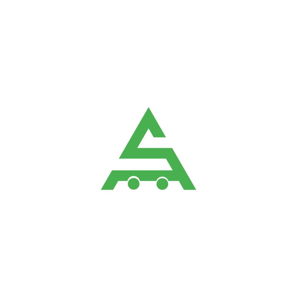 Initial letter as or sa logo vector design template