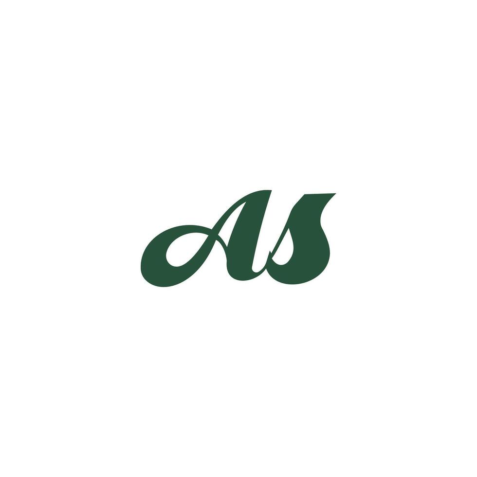 Initial letter as or sa logo vector design template