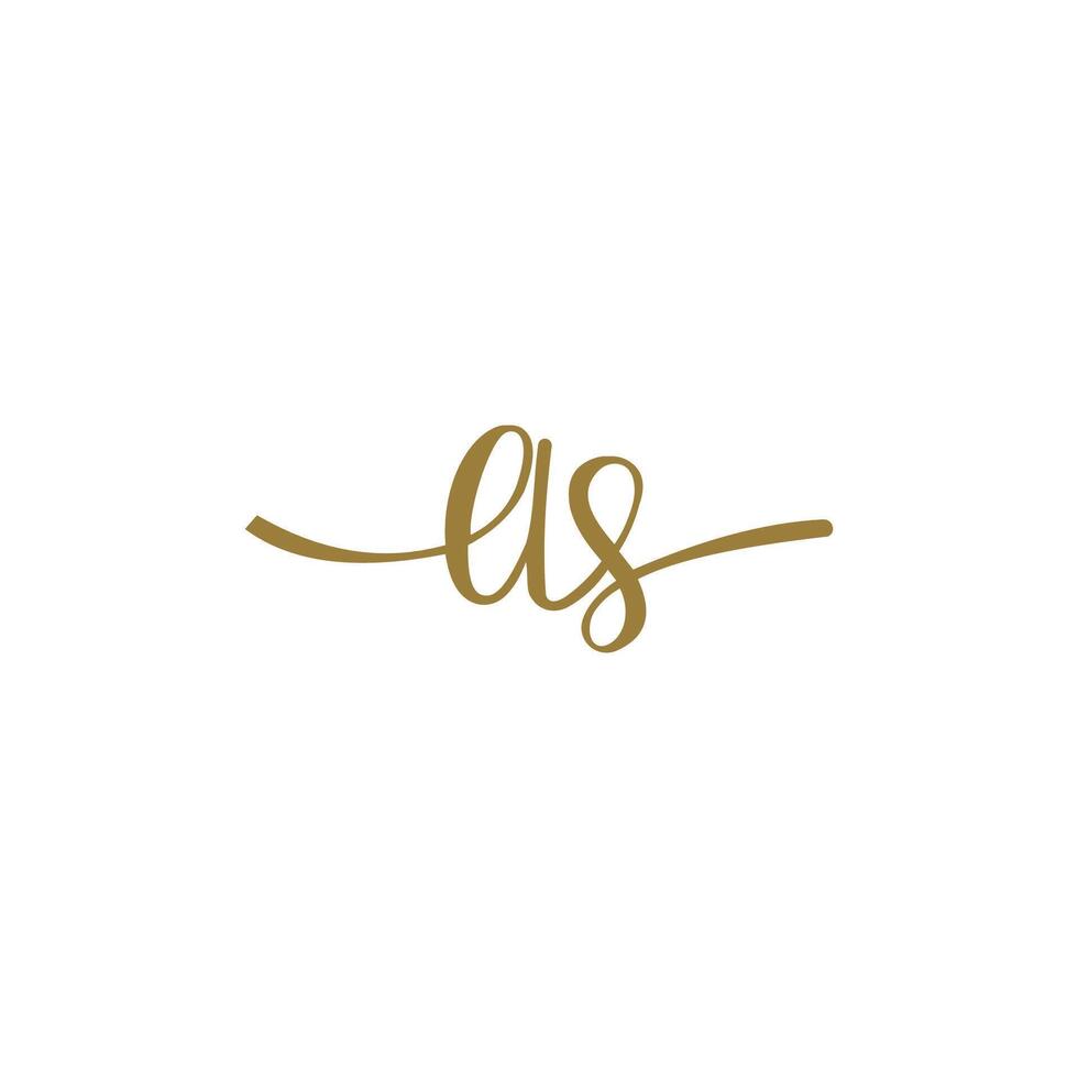 Initial letter as or sa logo vector design template