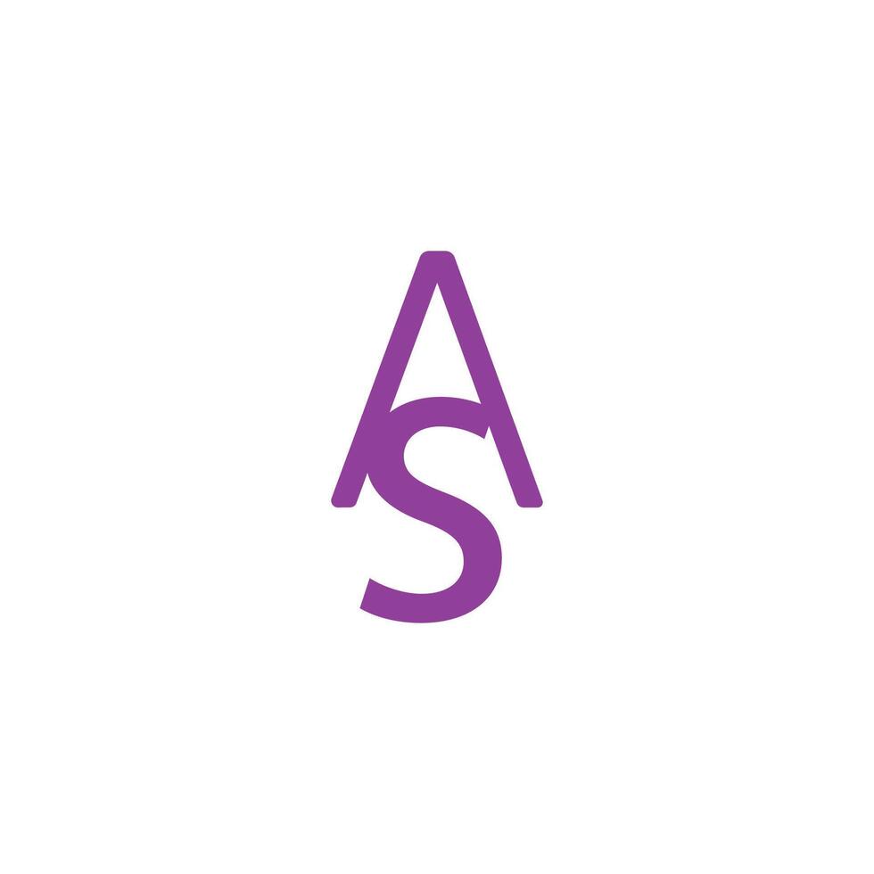 Initial letter as or sa logo vector design template