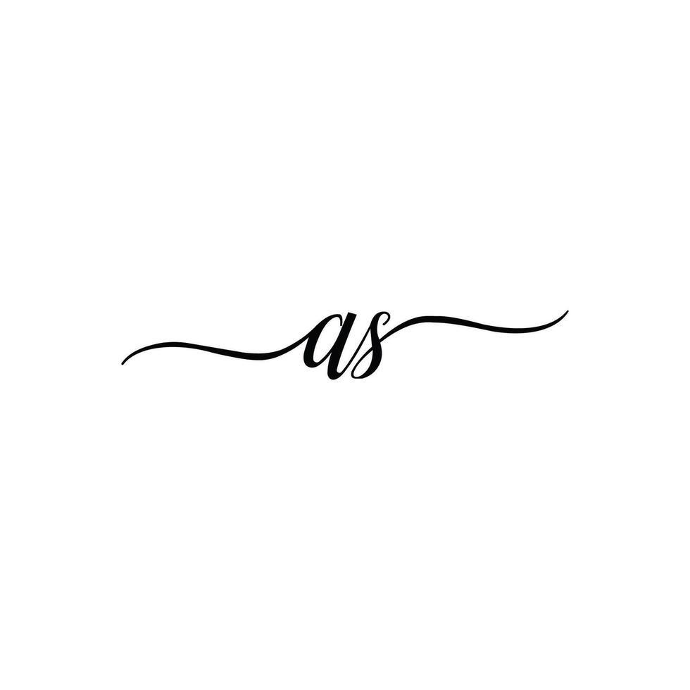 Initial letter as or sa logo vector design template
