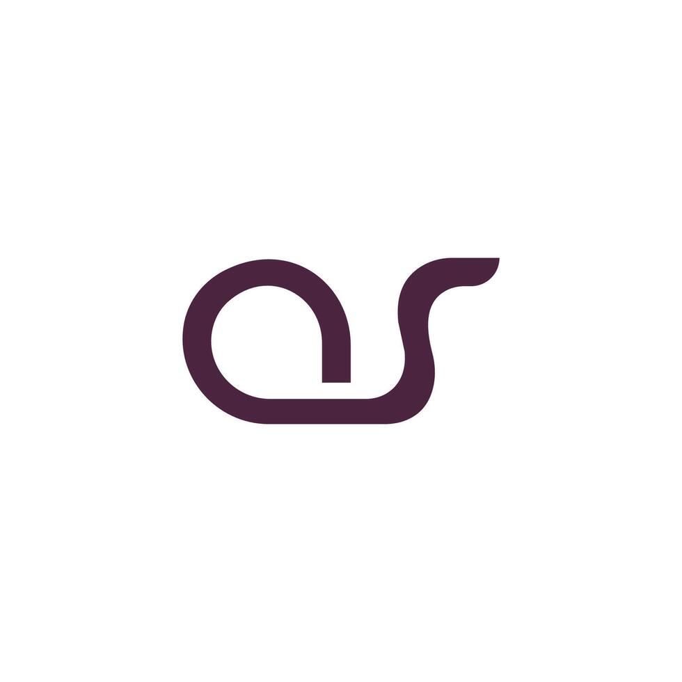 Initial letter as or sa logo vector design template