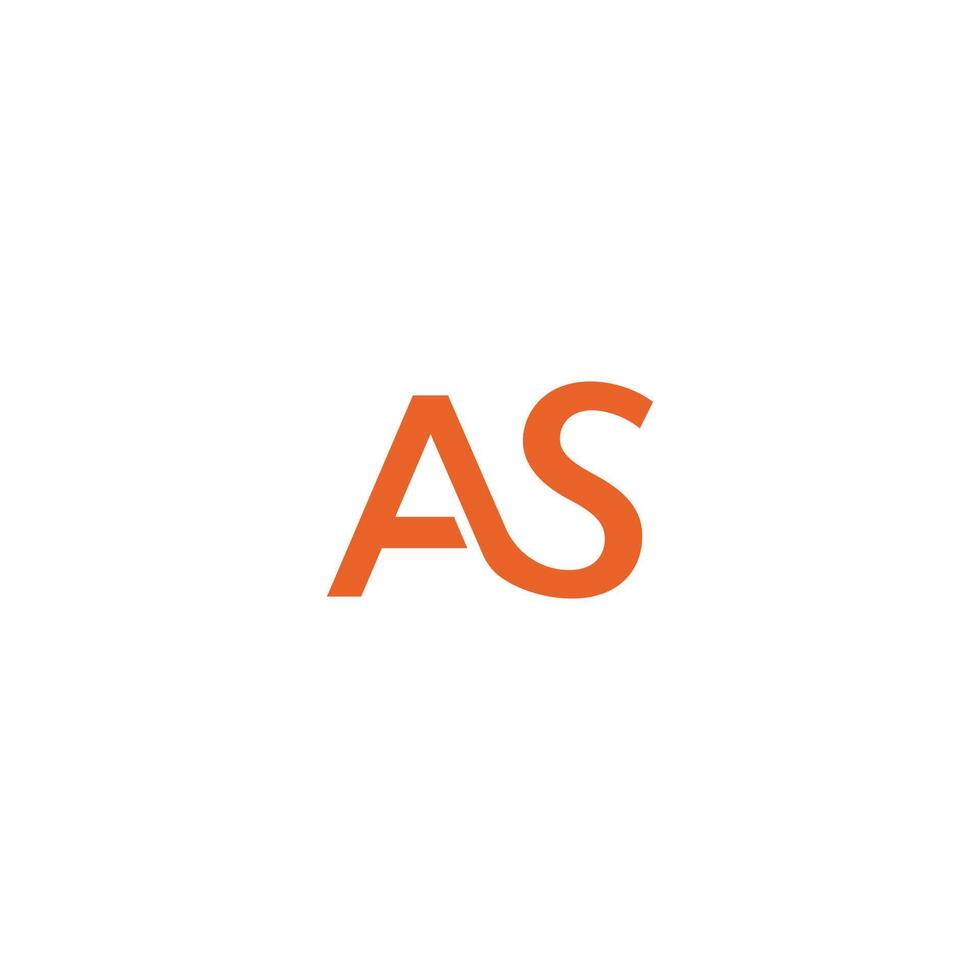 Initial letter as or sa logo vector design template