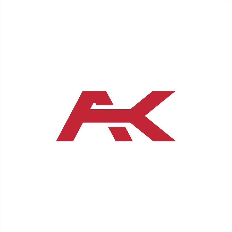 Initial Letter ak logo or ka logo vector design template