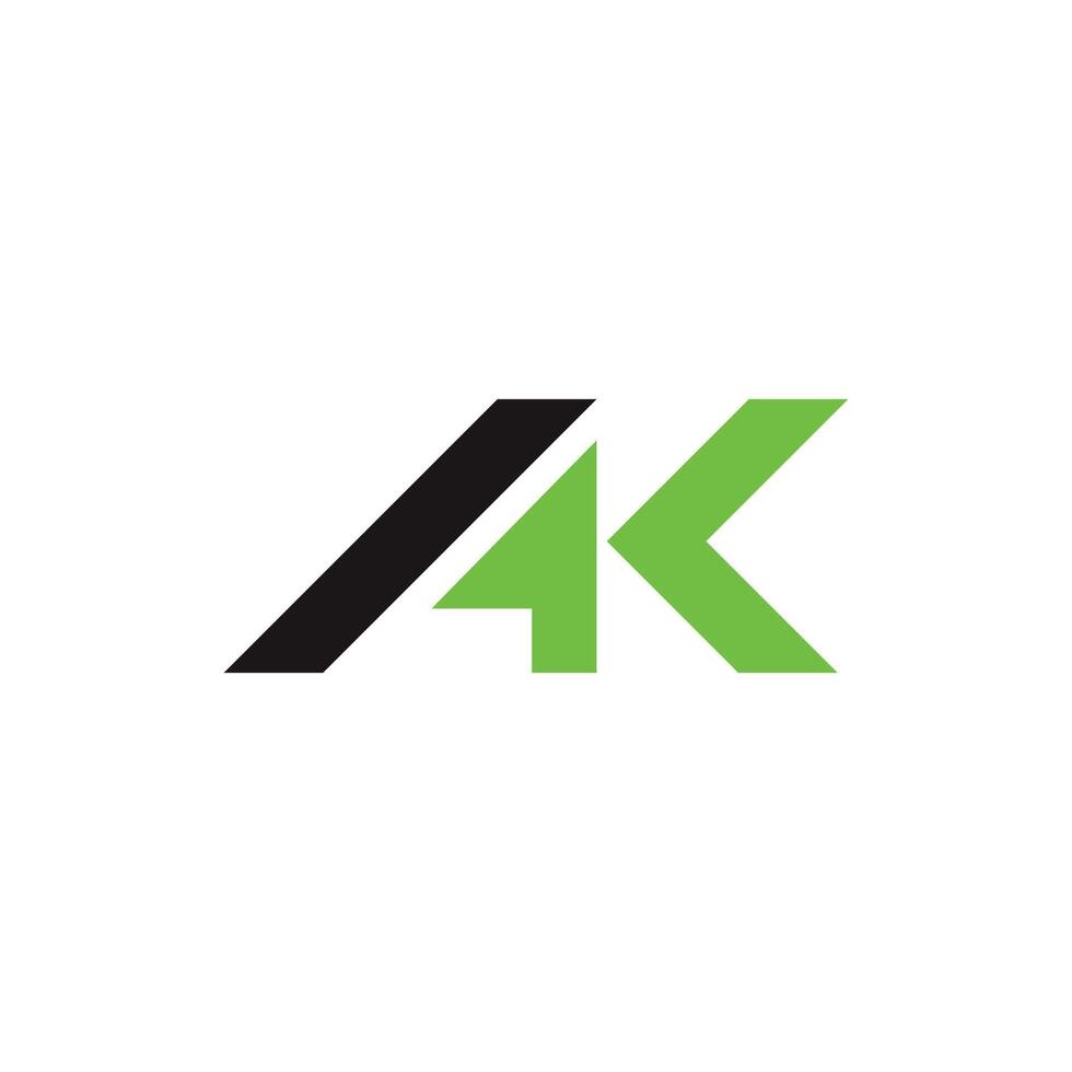 inicial letra Alaska logo o ka logo vector diseño modelo