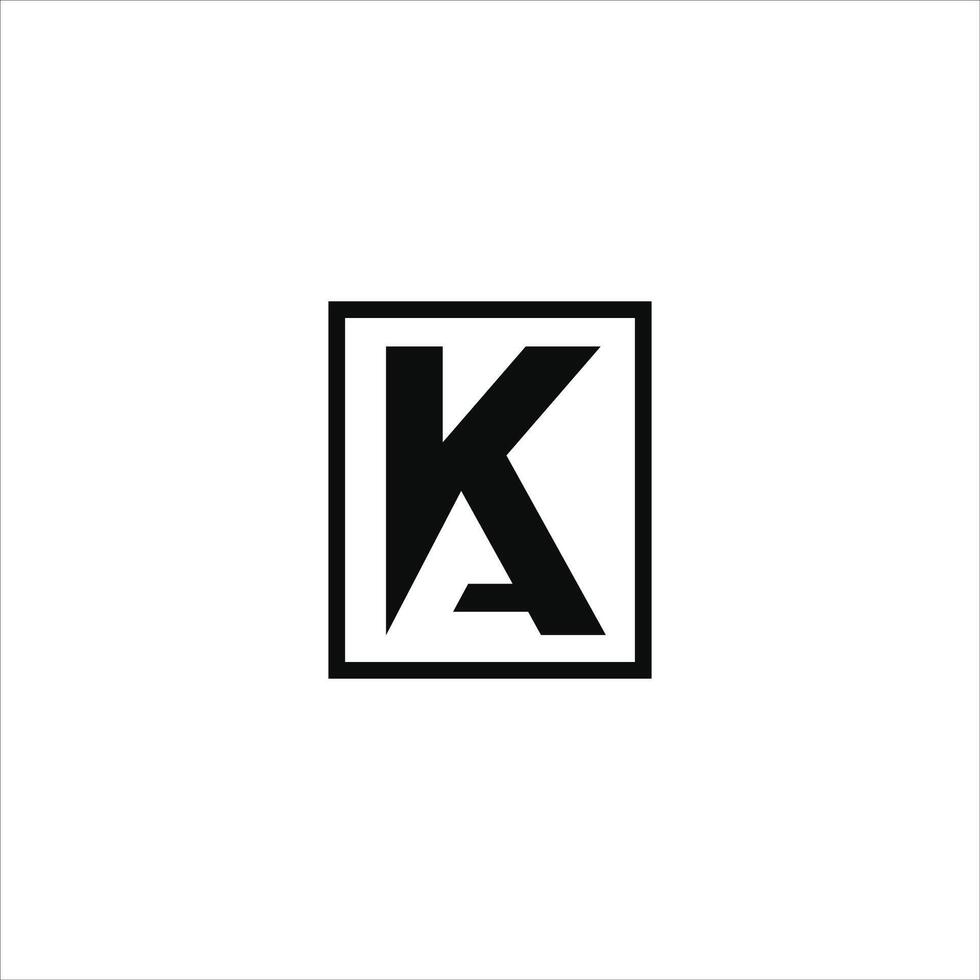 Initial Letter ak logo or ka logo vector design template