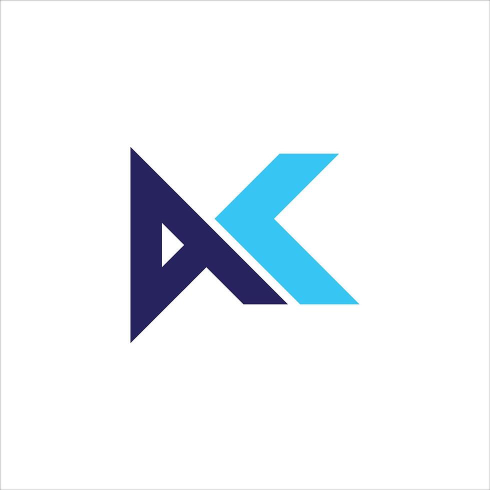 Initial Letter ak logo or ka logo vector design template