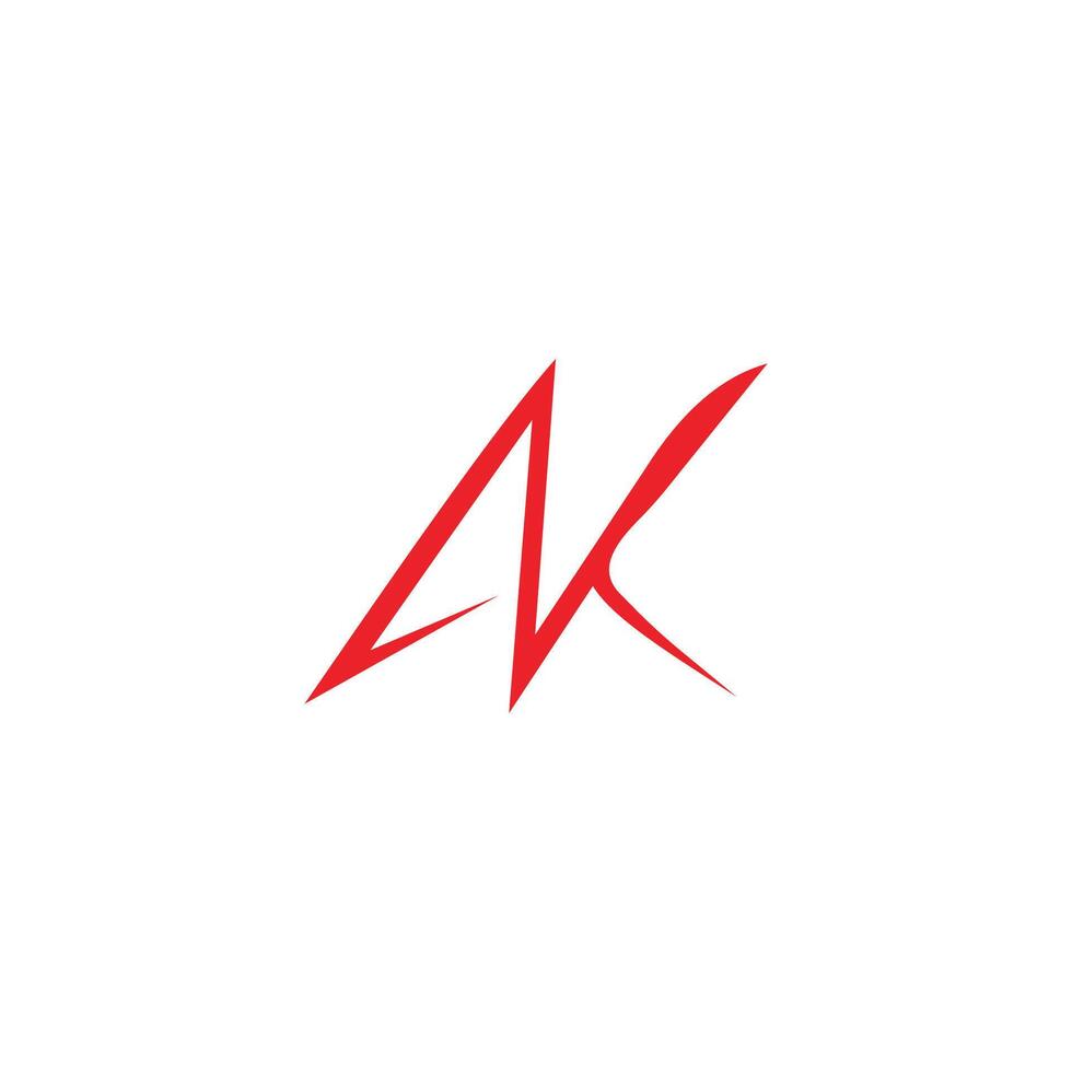 Initial Letter ak logo or ka logo vector design template