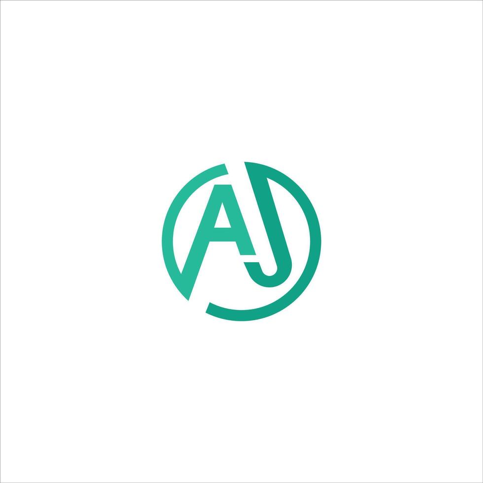 Initial letter ja or aj logo vector design template