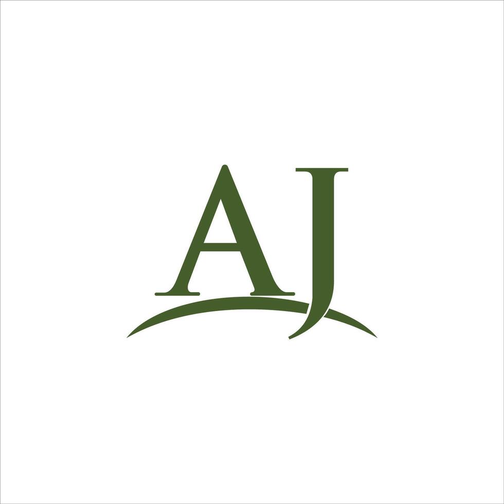 Initial letter ja or aj logo vector design template