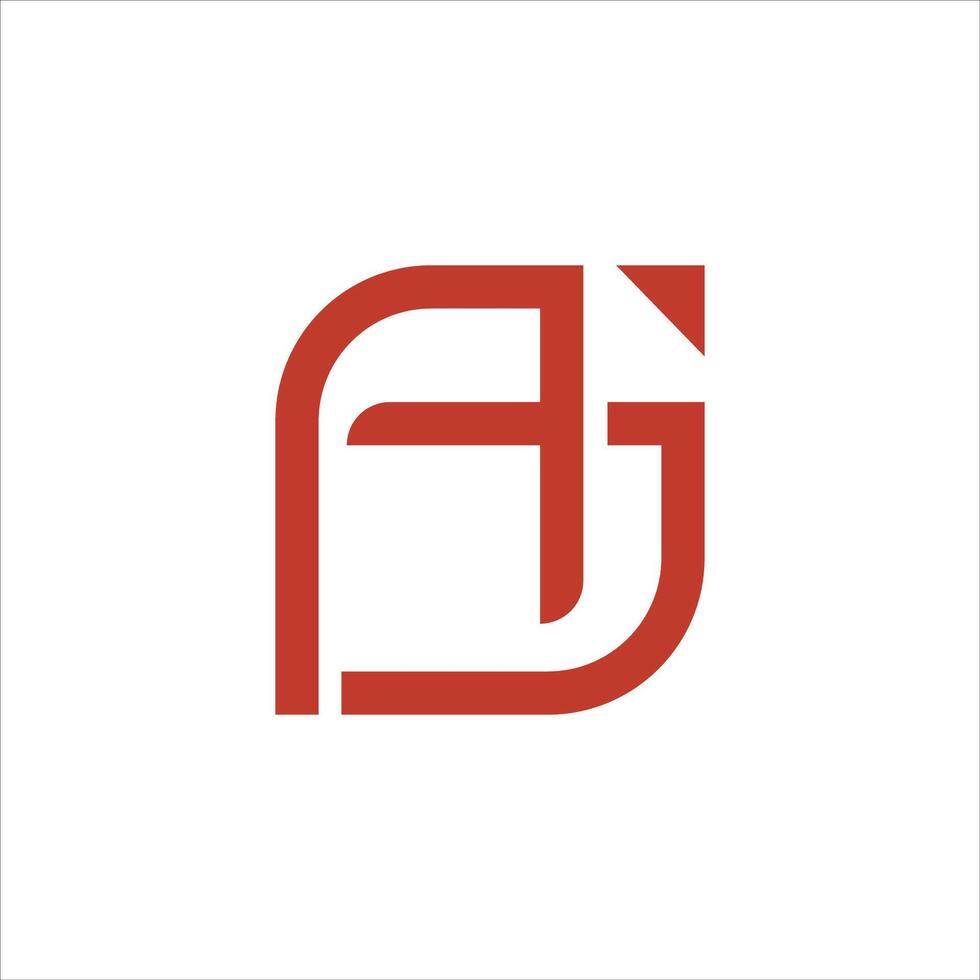 Initial letter ja or aj logo vector design template