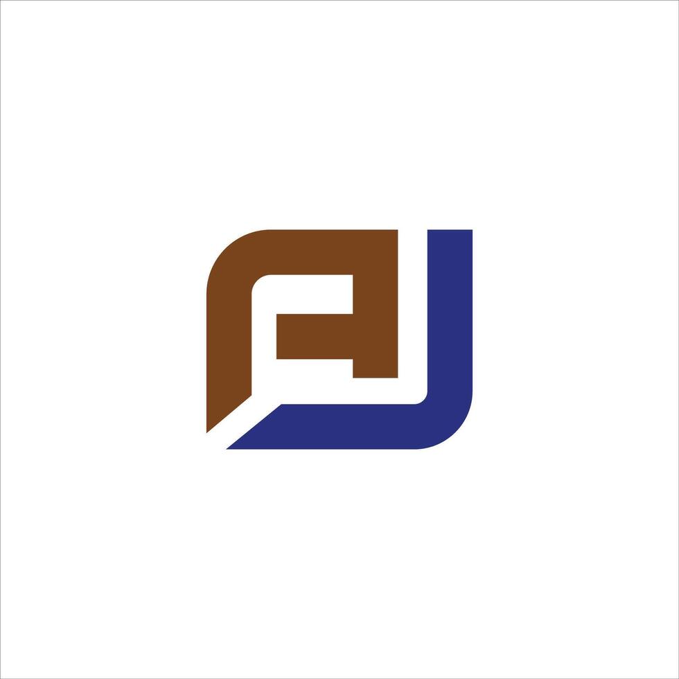 Initial letter ja or aj logo vector design template