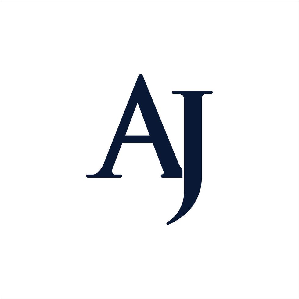 Initial letter ja or aj logo vector design template