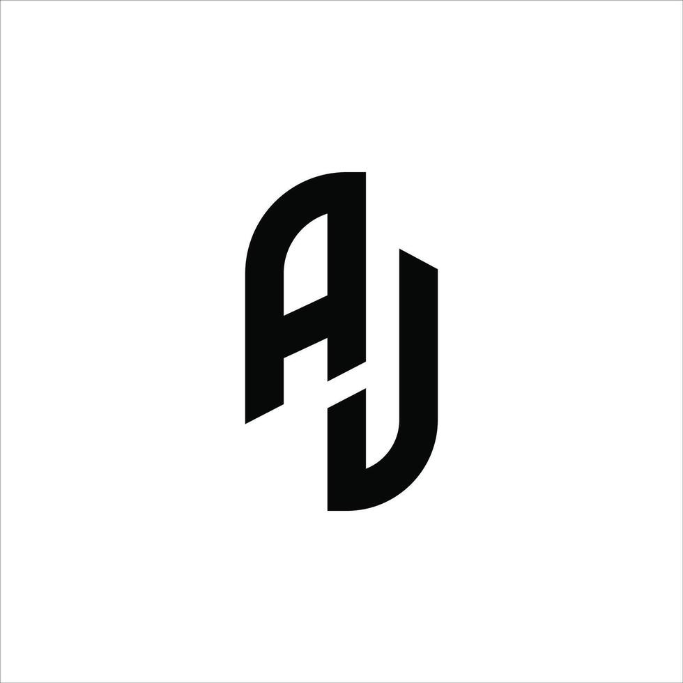 Initial letter ja or aj logo vector design template