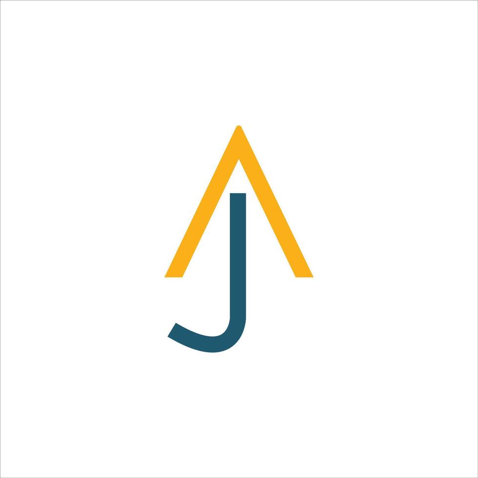 Initial letter ja or aj logo vector design template