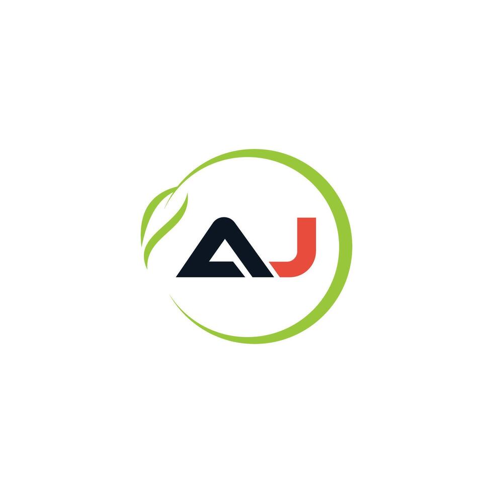 Initial letter ja or aj logo vector design template