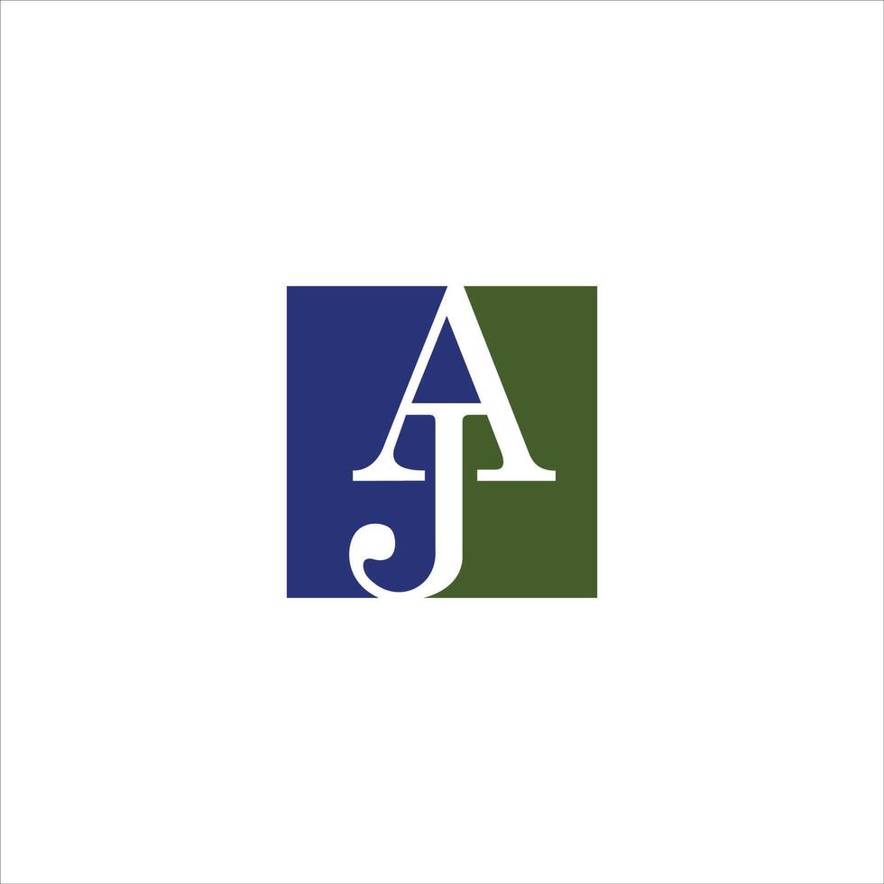 Initial letter ja or aj logo vector design template