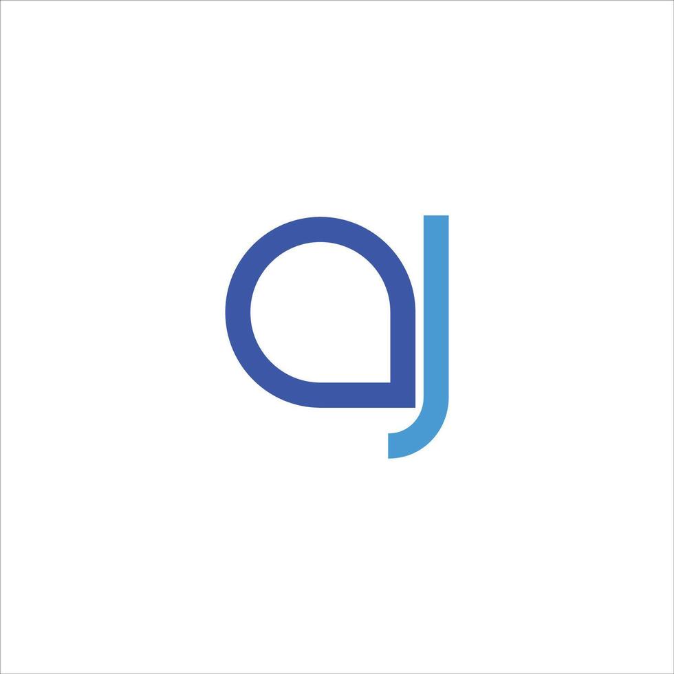 Initial letter ja or aj logo vector design template