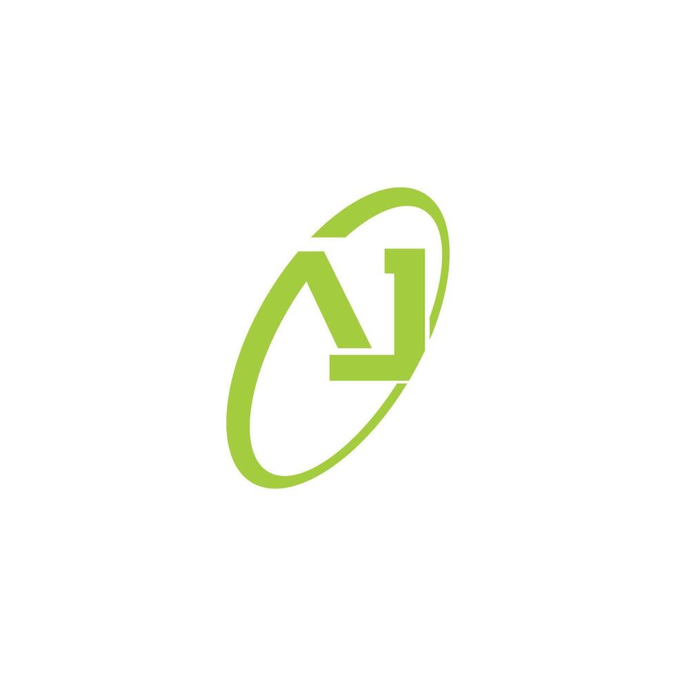 Initial letter ja or aj logo vector design template