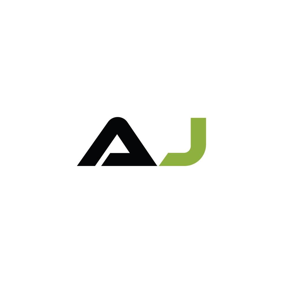 Initial letter ja or aj logo vector design template