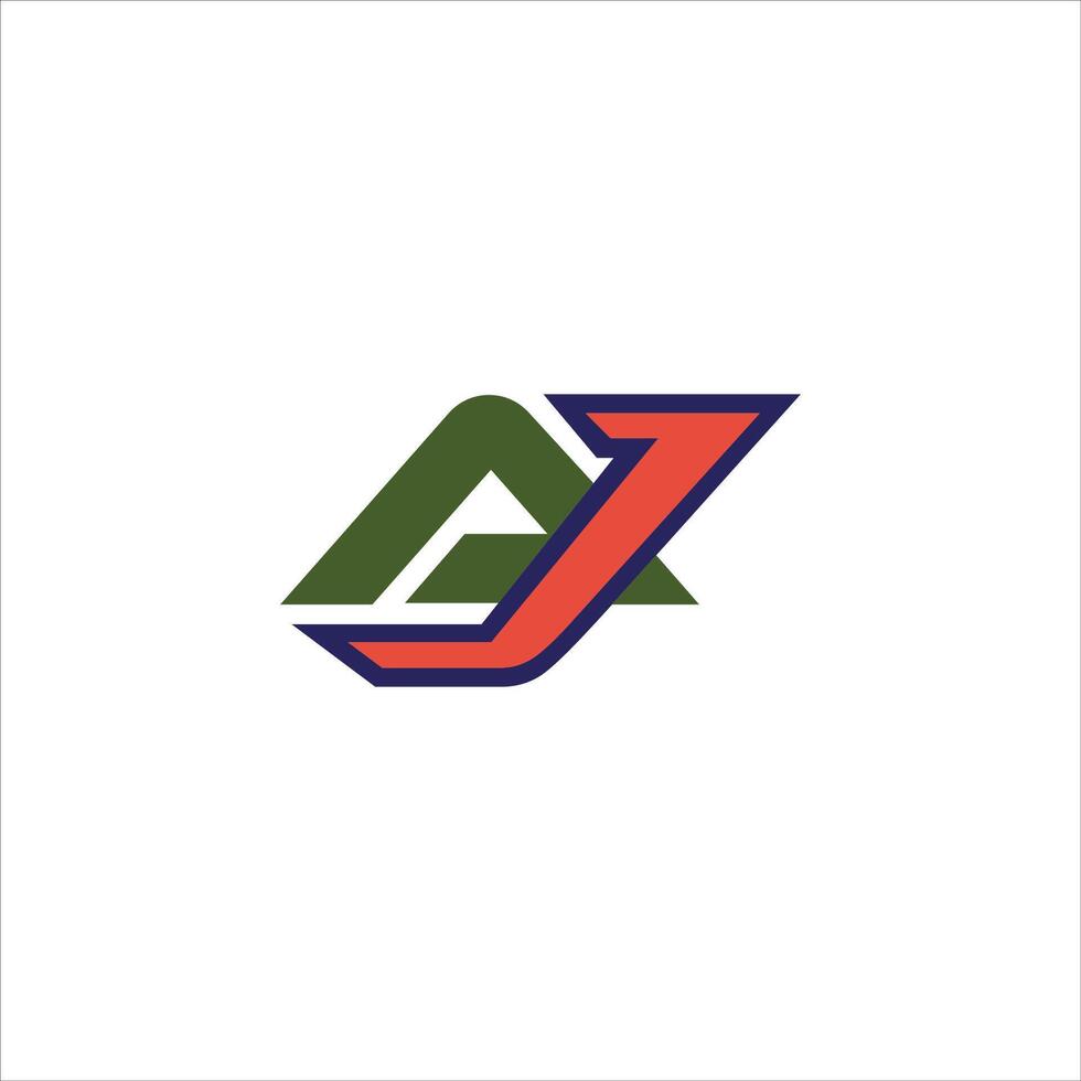Initial letter ja or aj logo vector design template