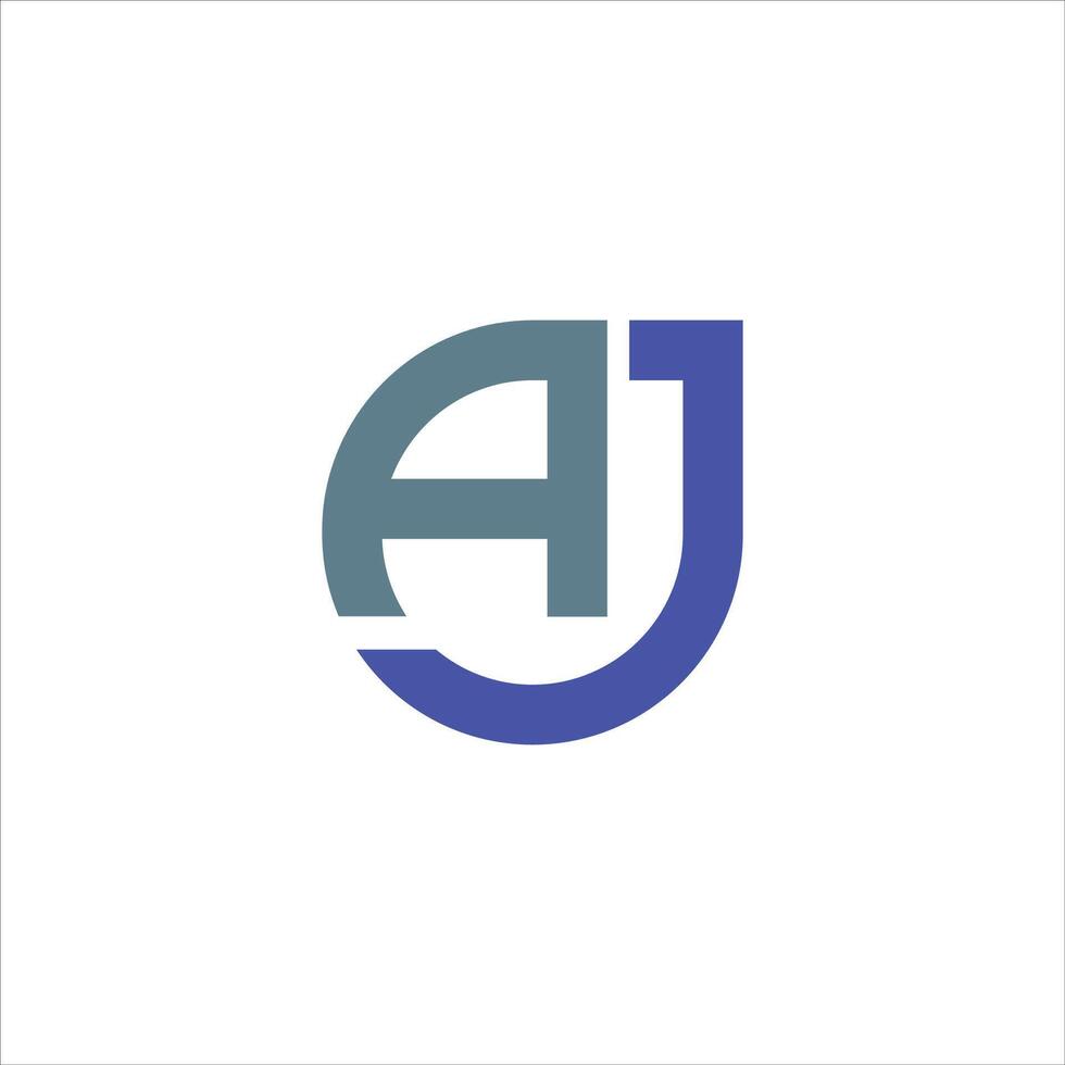 Initial letter ja or aj logo vector design template