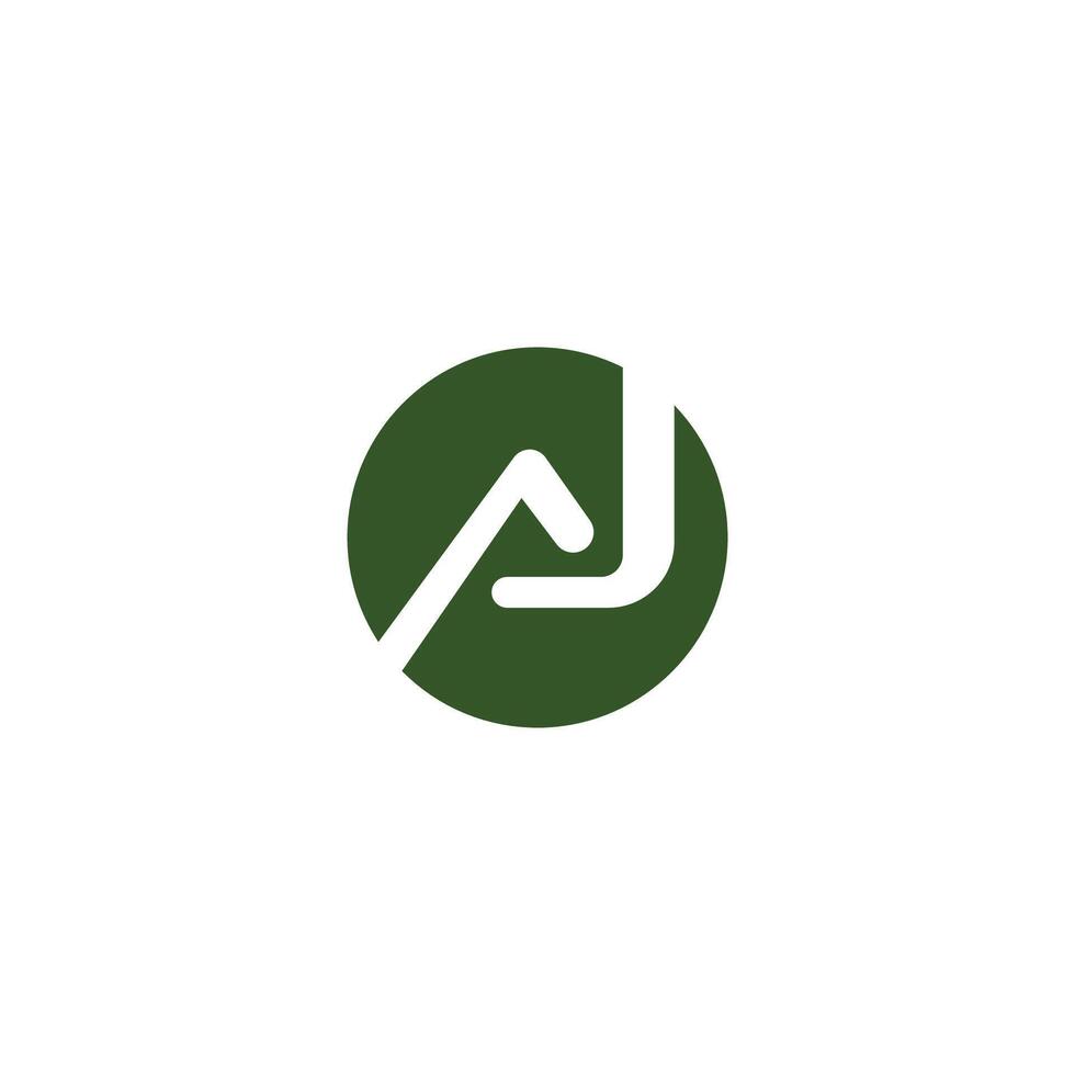 Initial letter ja or aj logo vector design template