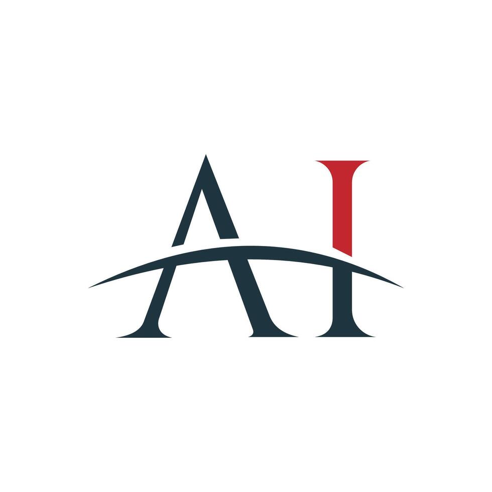 Initial letter ai or ia logo vector design template