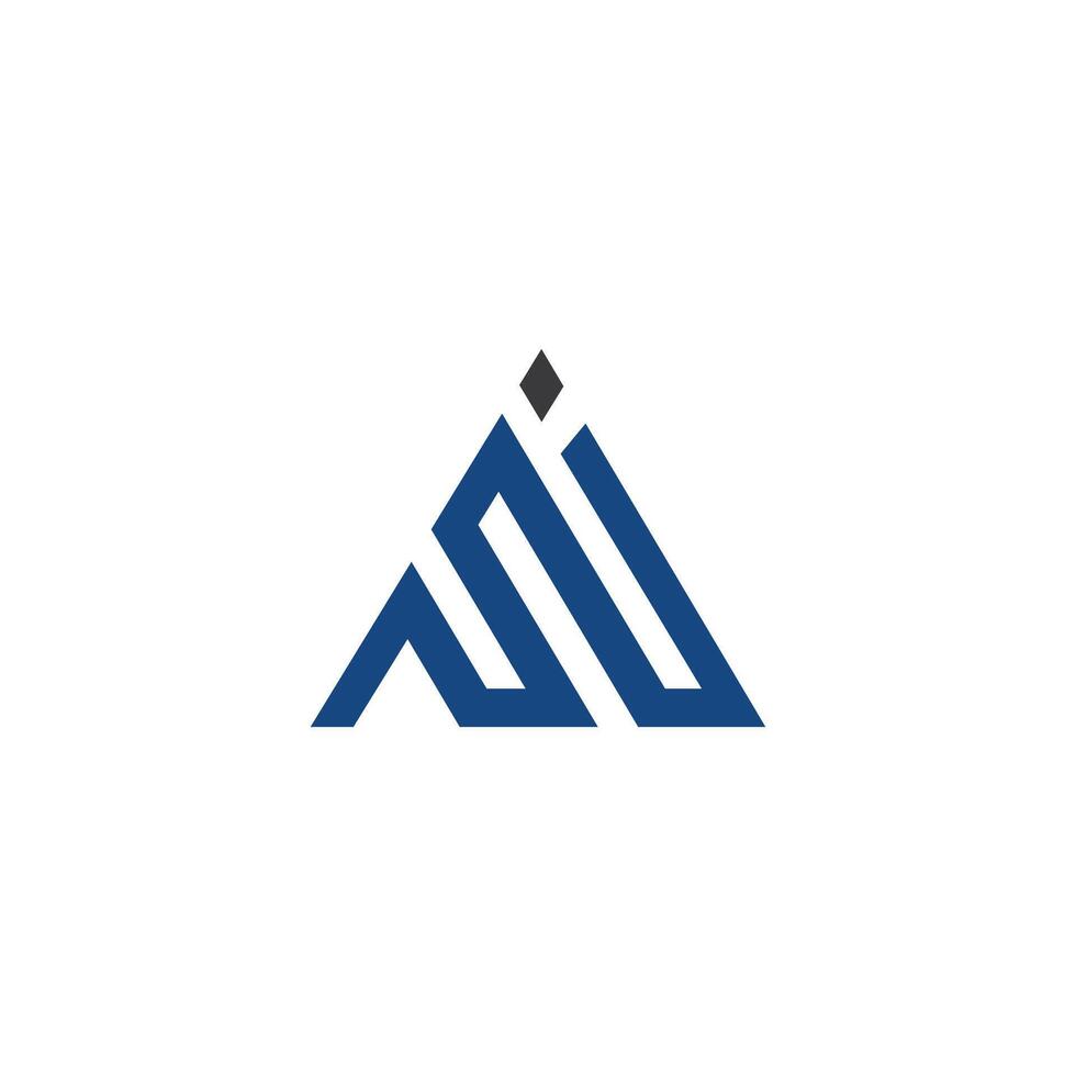 Initial letter ai or ia logo vector design template