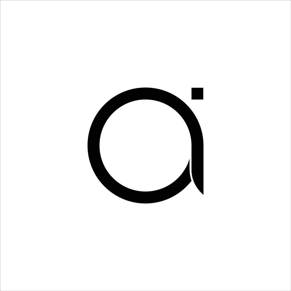Initial letter ai or ia logo vector design template